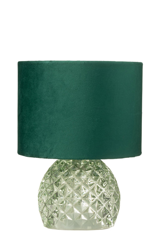 J-Line tafellamp - glas - lichtgroen - LED lichtjes