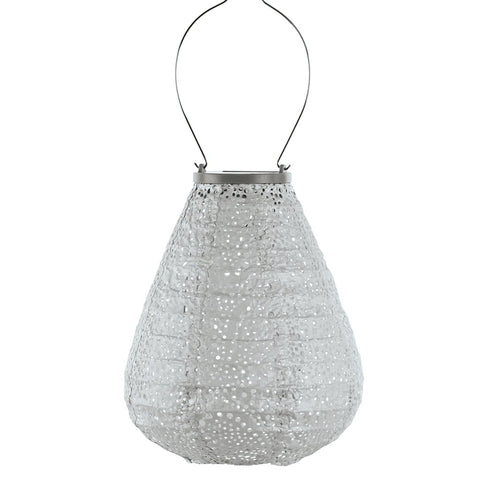 Lumiz solar lampion - paisley tulip - 20 cm - zilver