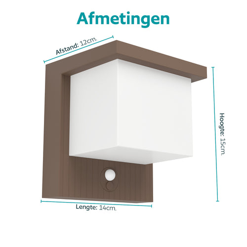 EGLO wandlamp buiten Frigento - roestbruin - solar - sensor