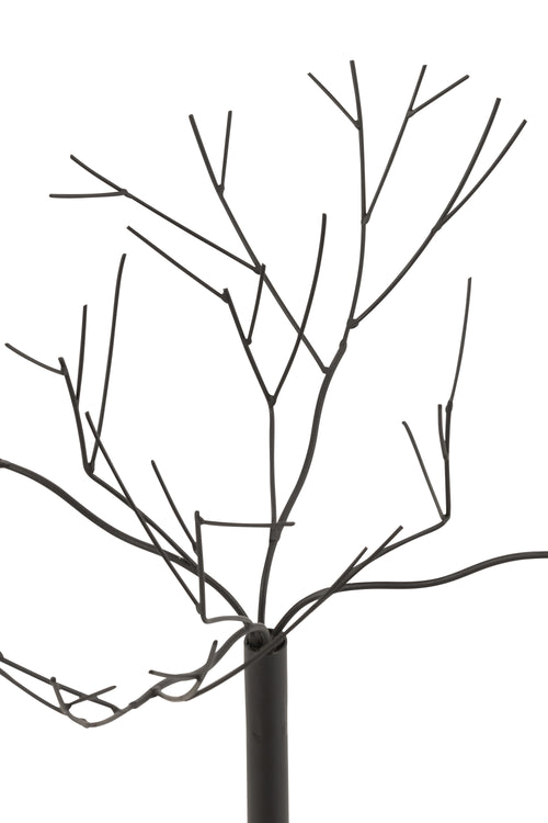 J-Line decoratie Boom - metaal - zwart - small