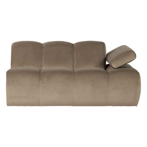 WOOOD 1,5-zits bank arm rechts Mojo - Velvet - Khaki - 74x164x97