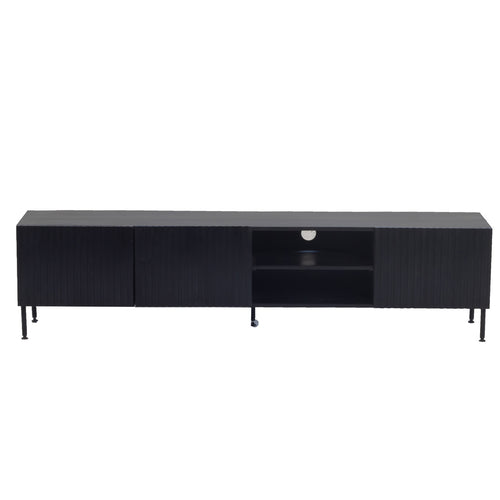 Giga Meubel Tv-Meubel Roman - Zwart Mangohout - 200x40x50cm