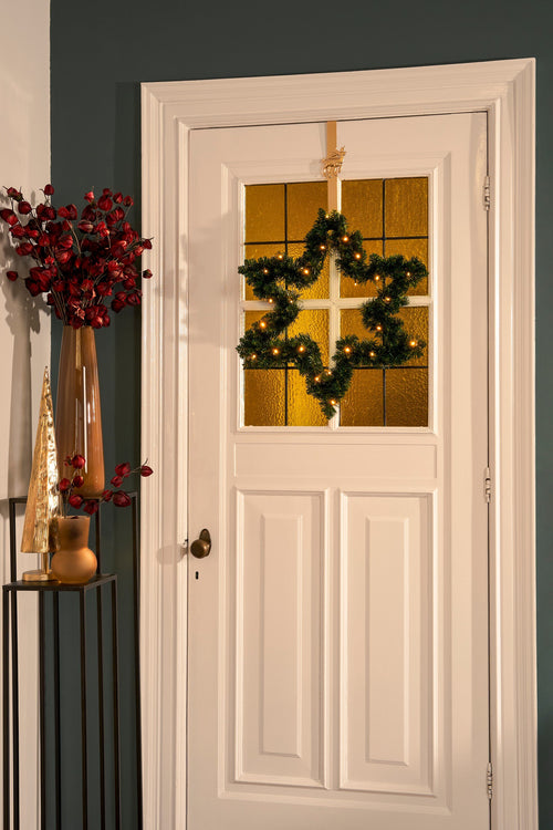 Black Box Trees Kerstkrans Ster met LED Verlichting - Ø60 cm - Groen - vtwonen shop