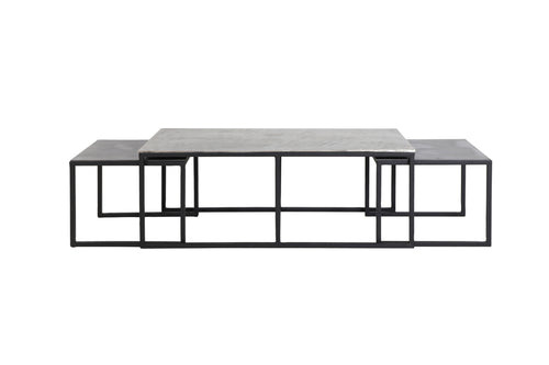 Light & Living salontafel KUMALU - 120x60x45cm - zilver - Set van 3 - vtwonen shop