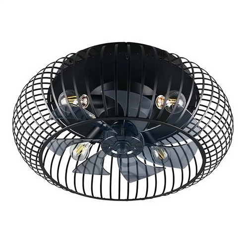 Trio Leuchten plafondventilator Johanna - 4 lichts - 61  x 25.5   cm - zwart