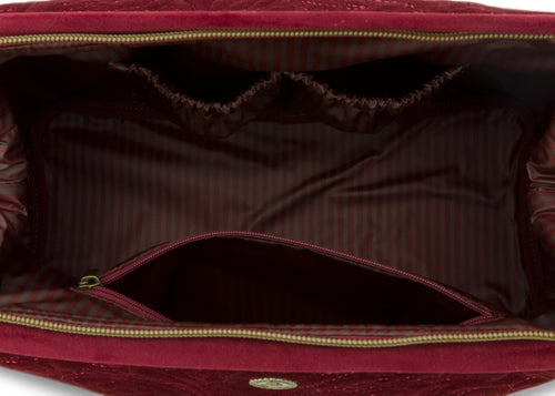Pip Studio - Cooper Make up tasje - Velvet Quiltey Days - Rood - 13.8 x 20.7 x 30 cm