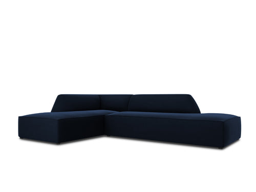 Micadoni linker hoekbank Ruby 4-zits, flueel, koningsblauw - 180x273x69cm