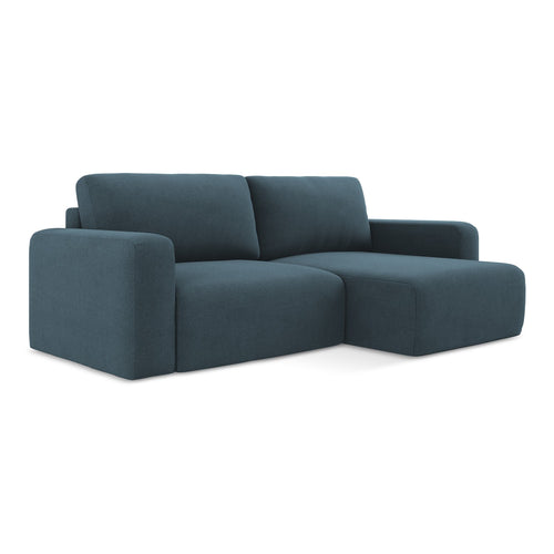 LaMiaSofa hoekbank rechts Ostia - textuurstof - jeans - 244x149x79