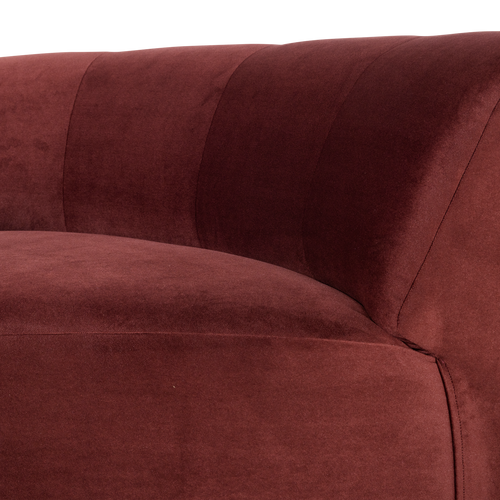 WOOOD hoekelement rond Mojo Base - Velvet - Kastanjebruin - 74x110x110