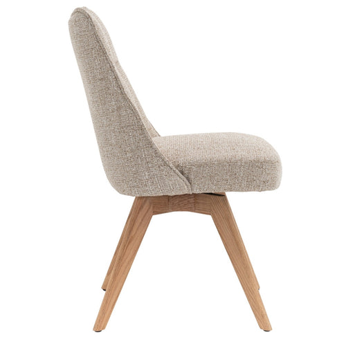 DÉJA Living Eetkamerstoel Meau - Beige/Naturel - Draaibaar - Set van 2 - vtwonen shop