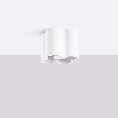 Sollux Lighting Plafondlamp OVIO 1 wit GU10 - 12x12x10cm