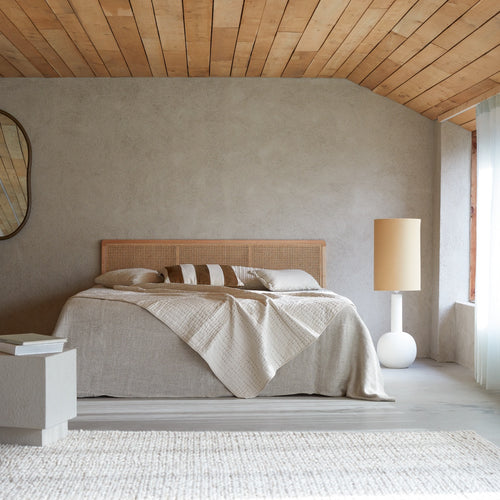 Tikamoon Hoofdbord van gevlochten rotan 160 cm - Naturel - vtwonen shop