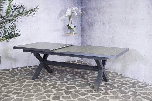 Sens-Line - Monaco Keramiek - Uitschuifbare tuintafel - 207-267cm - Antraciet