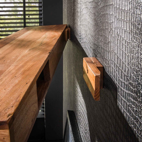 Giga Meubel Wandplank Tree - Naturel Acaciahout - 150x25x8cm