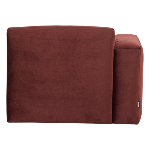 WOOOD 1-zits bank arm links Mojo Base - Velvet - Kastanjebruin - 74x105x97