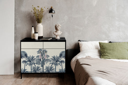 Dressoir MDF 2 deuren en 2 lades met tropische print - vtwonen shop