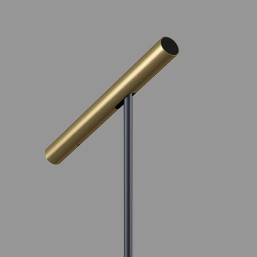 Artdelight vloerlamp Kansas - 1 lichts - 25  x 140   cm - zwart mat goud - vtwonen shop