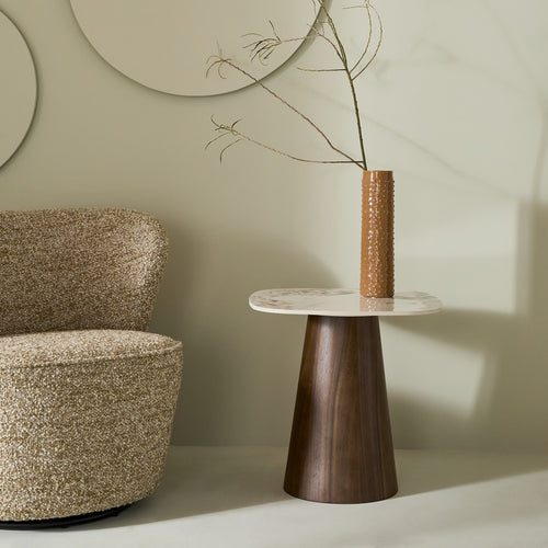 Signature - ALESSANDRA Tafel - Bruin - 58x50x50 cm
