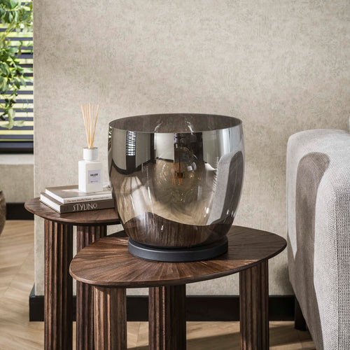 Giga Meubel Vloerlamp Up XL - Smoke Glas - 1-Lichts - 33x33x32cm