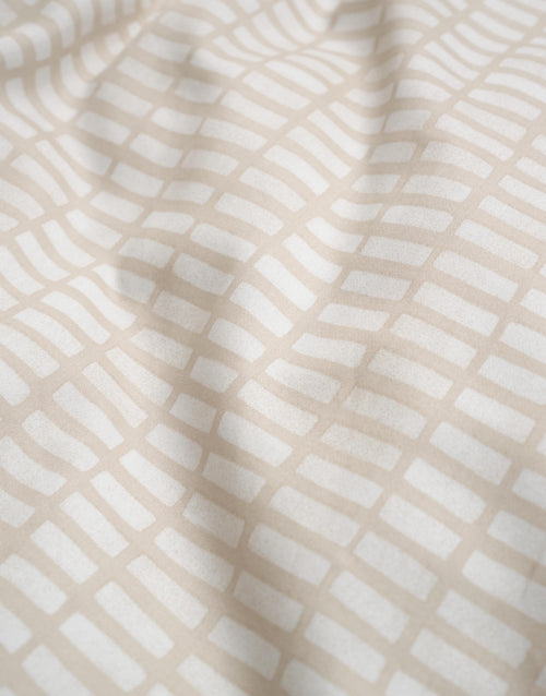 Marc O'Polo Loke dekbedovertrek - Lits-Jumeaux - 240x200/220 cm - Oatmeal
