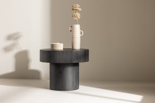 Rebellenclub Bijzettafel Medle - ø50 cm - Zwart