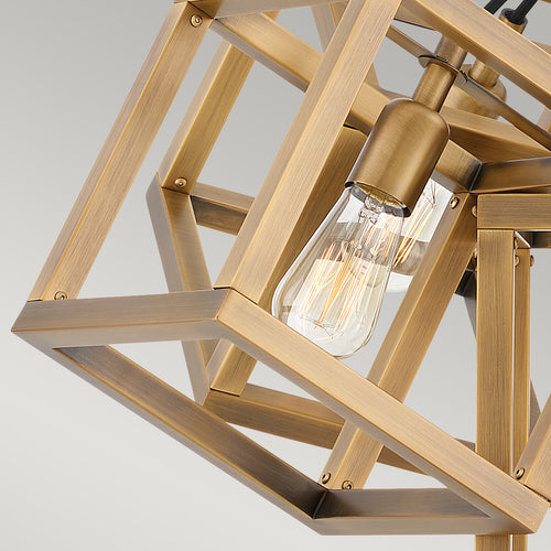 Ensemble Hinkley Fredrick Ramond 5-lichts hanglamp geborsteld brons