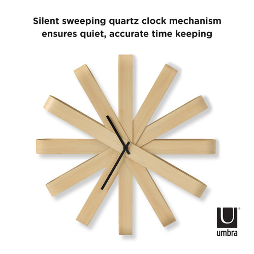 Umbra Ribbonwood-wandklok