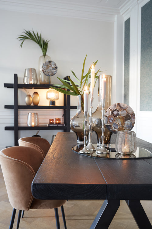 Light & Living eetkamerstoel ELYNA - 56x55x79cm - bruin - Set van 2 - vtwonen shop