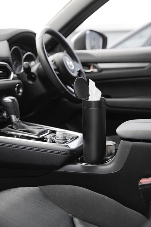 Yamazaki Tissuebox Rond - Tower - Zwart