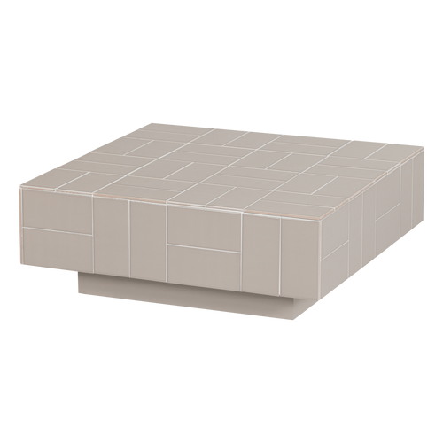 WOOOD salontafel vierkant tegels grijs Odina - 23x60x60