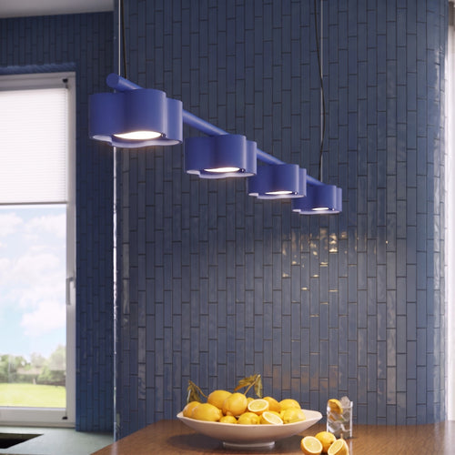 Sollux Lighting Kroonluchter OVIO 4 ultramarijn Gx53 - 122x12x208cm