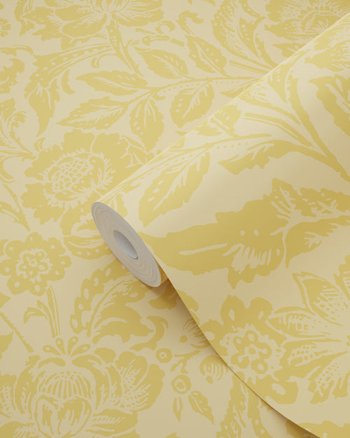 ESTAhome behang vintage bloemen geel - 50 x 900 cm - 131680