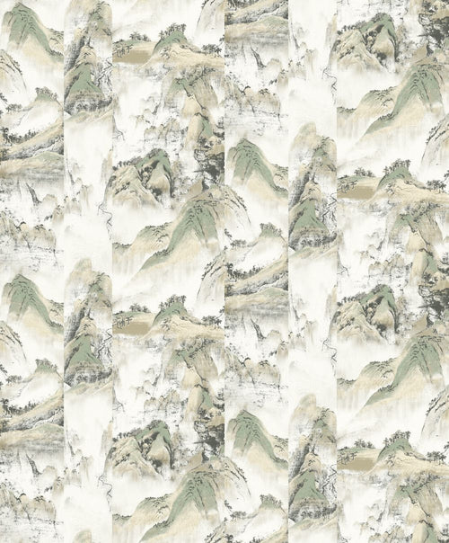 Masureel behang berglandschap met bomen beige - 53 cm x 10.05 m - 630656 - vtwonen shop