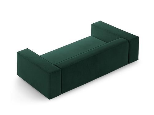 Cosmopolitan Design Bank Arendal 2-zits, chenille met ribbeleffect flessengroen - 102x180x70cm