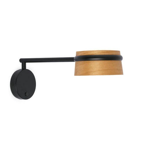 Faro Loop - LED Indoor Wandlamp Zwart, Hout