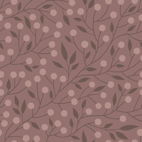 ESTAhome behang bloemmotief oudroze en aubergine paars - 50 x 900 cm - 131130 - vtwonen shop