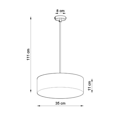 Sollux Lighting Hanglamp ARENA 35 zwart - 35x35x111cm
