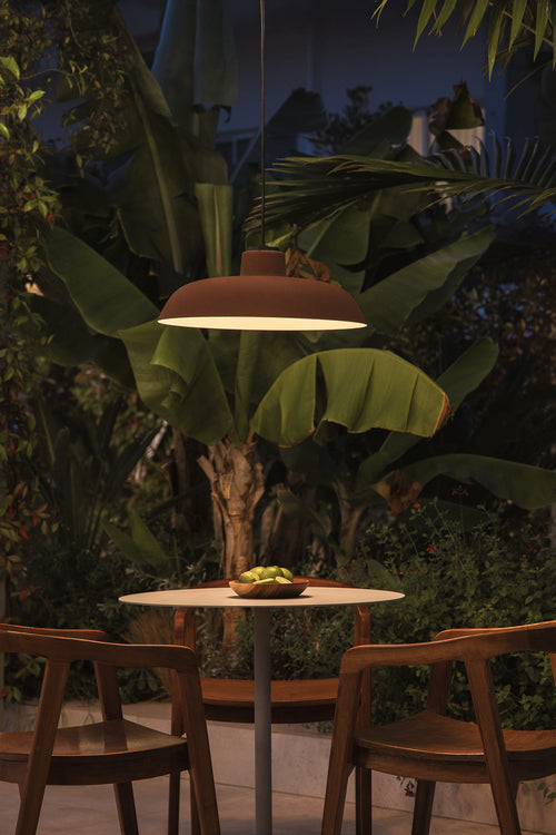 Faro Saga Saga hanglamp voor buiten, roestbruin, E27 IP65