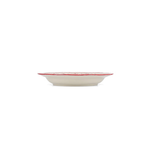 S|P Collection - Diep bord 23/17xH4cm burgundy Cyril - Set van 4