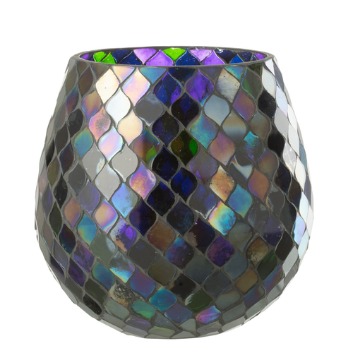 J-Line windlicht Mozaiek - glas - paars - large - vtwonen shop