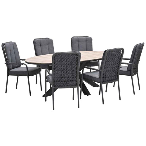 Garden Impressions tuinset Aleria - Tulli - Napoli sand - 220x115x75 cm - 7-delig