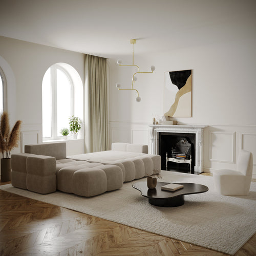 Sia Home - Hoekbanken links GABRIEL - Fluweel - Mol - 286cm - vtwonen shop