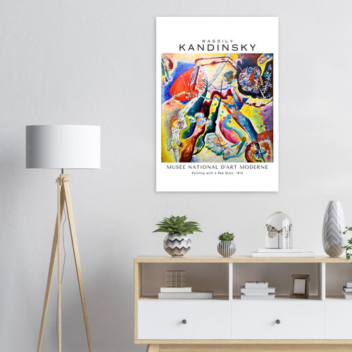 Artfulprints  Wassily Kandinsky - Painting with a red stain   poster 70x100 cm