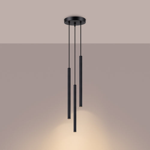 Sollux Lighting Hanglamp ARCHE 3P zwart - 20x20x120cm