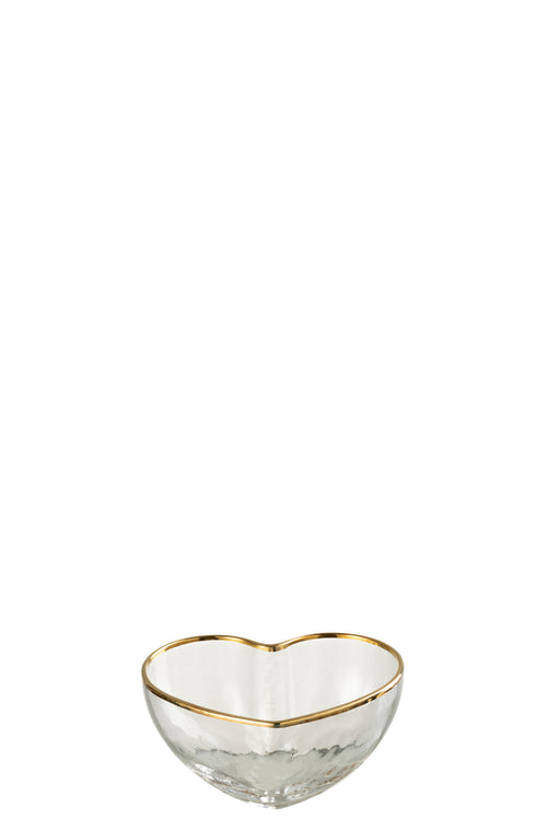 J-Line kom Hart - glas - goud/transparant