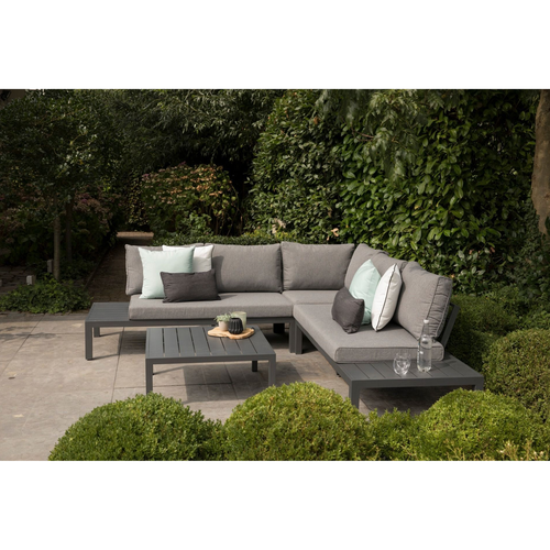 Exotan loungeset buiten incl. kussens La Vida - Aluminium - Grijs - vtwonen shop