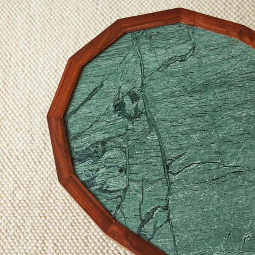 Tikamoon Massief palissander en marmeren salontafel - Bruin - vtwonen shop