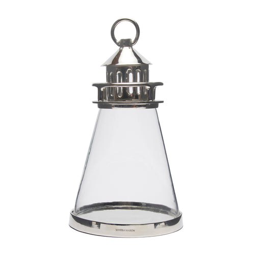 Rivièra Maison RM Lighthouse Lantern - Aluminium, Glas, MDF - Zilver - vtwonen shop