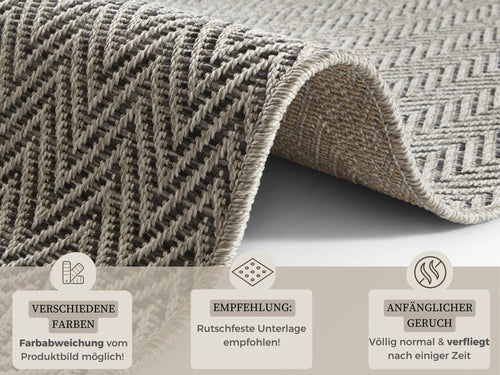 Flatwoven Runner for In & Outdoor Nature 500 in Sisal-Look 80x450 cm - vtwonen shop