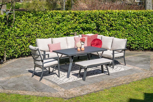 Sergio lounge-diningset - 3-delig - rechts -carbon black-desert sand - vtwonen shop